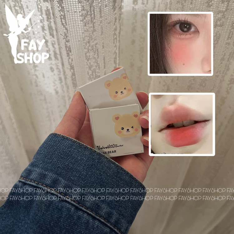 رژگونه و رژلب خرسی gege bear 🥨 🐻 ₊˚⊹⋆