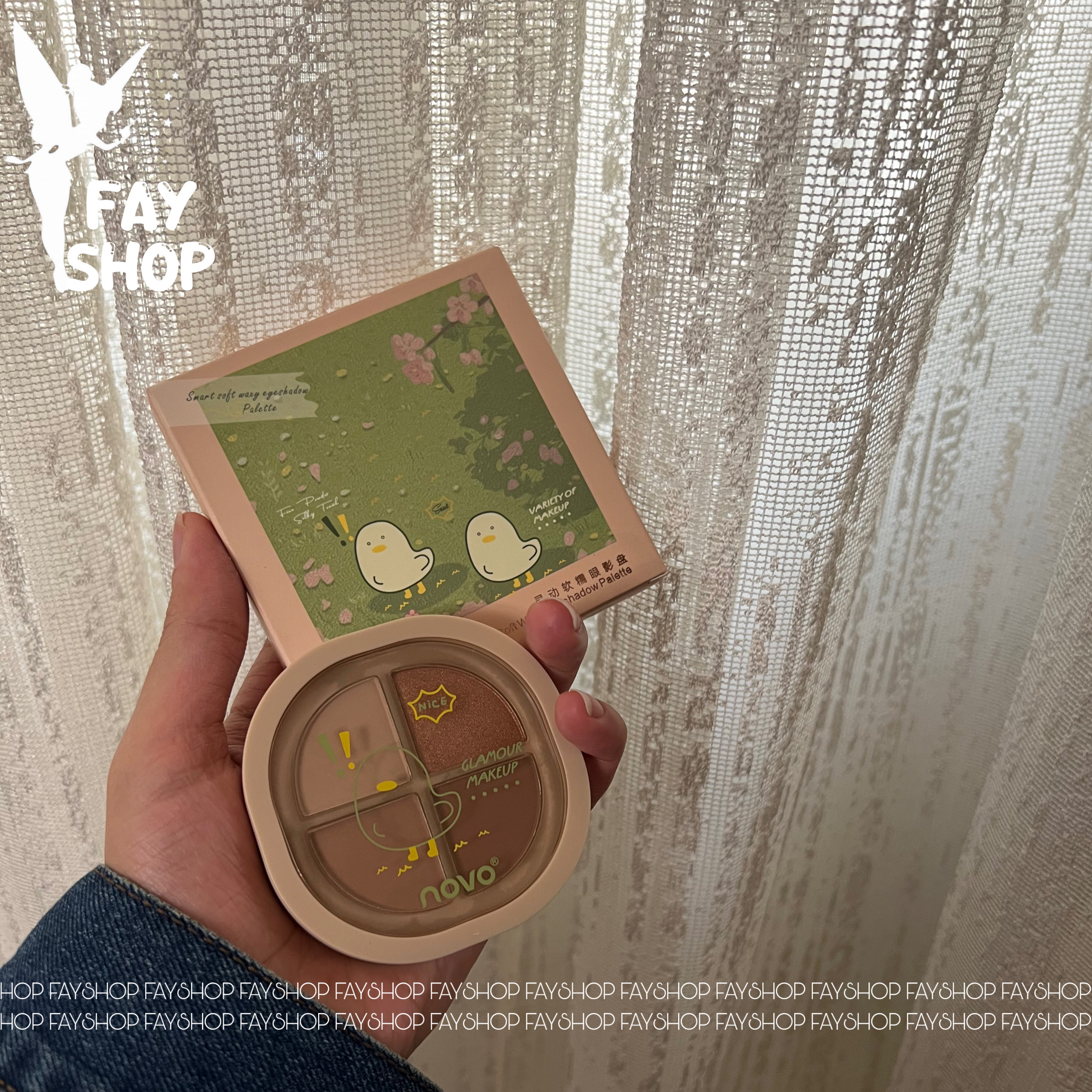 پالت سایه 4 رنگ Novo مدل Smart Soft Waxy